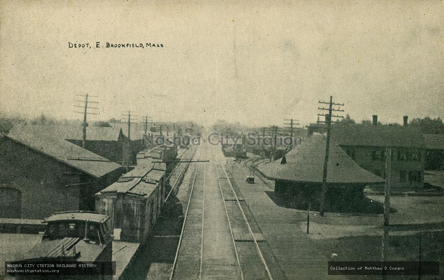 Postcard: Depot, East Brookfield, Massachusetts